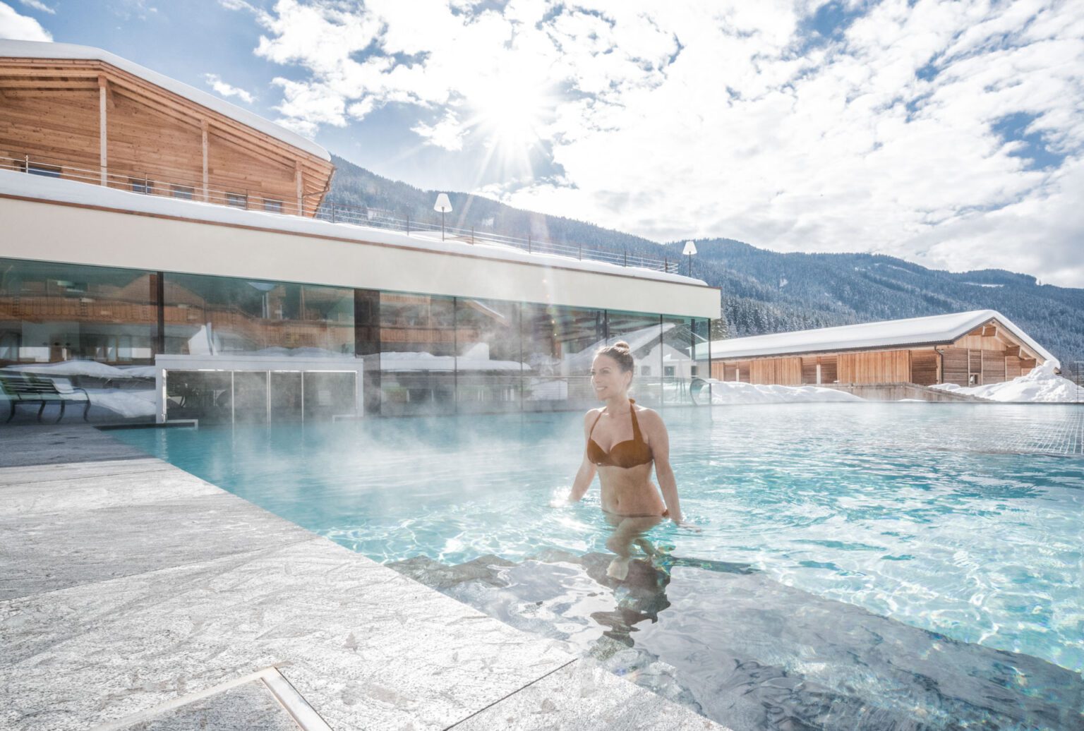 Area Wellness Hotel Stoll - Piscina panoramica all'aperto